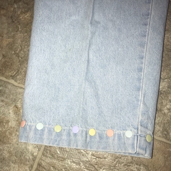 CHRISTOPHER & BANKS Sz 8 BLUE CROP DENIM Pants - Picture 7 of 8